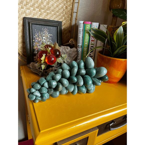 Vintage Blue/Green Onyx Asian Grape Cluster Hand Made - Picture 6 of 6